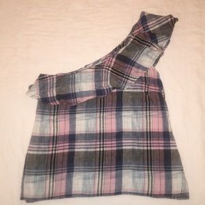 Anthropologie: Cloth & Stone Linen Ruffle Tank